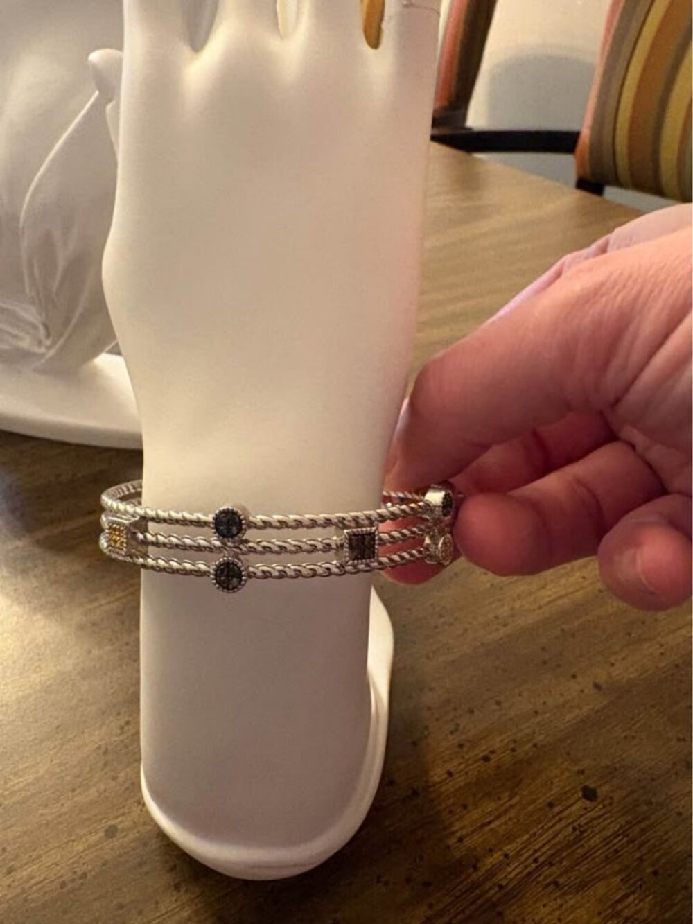 Silver 0.25 CTW Natural Diamond Cuff Bracelet